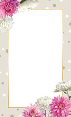 Editable Template Flower Frame Design