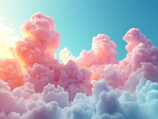 Pastel cloudscape at sunrise
