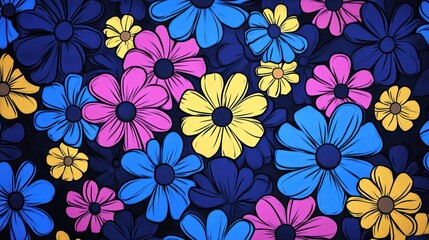 Vibrant floral pattern