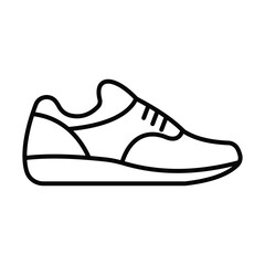 Stylish Sneakers Outline Line Icons