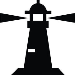 lighthouse silhouette vector illustration