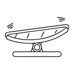 balance board icon, balance board line art - simple line art of balance board, perfect for balance board logos and icons
