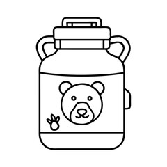 bear proof food canister icon, bear proof food canister line art - simple line art of bear proof food canister, perfect for bear proof food canister logos and icons