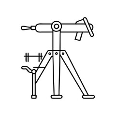 bicycle repair stand icon, bicycle repair stand line art - simple line art of bicycle repair stand, perfect for bicycle repair stand logos and icons