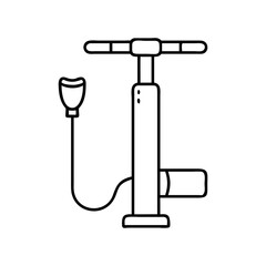 bike pump icon, bike pump line art - simple line art of bike pump, perfect for bike pump logos and icons