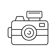 camera icon, camera line art - simple line art of camera, perfect for camera logos and icons
