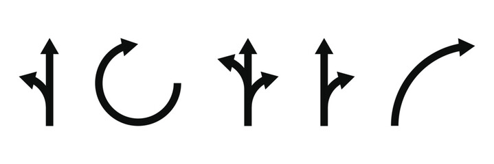 Arrow road signs icon. Arrows set black icons. Arrow icon. Arrow vector collection. Doddle arrow set, collection of arrows.