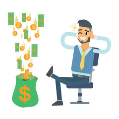 businessman with money 