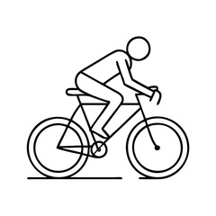 Obraz premium cycling icon, cycling line art - simple line art of cycling, perfect for cycling logos and icons