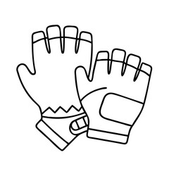 Obraz premium cycling gloves icon, cycling gloves line art - simple line art of cycling gloves, perfect for cycling gloves logos and icons