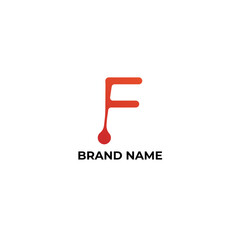 F letter fitness logo design template