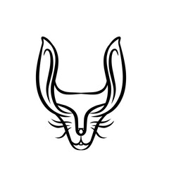 Abstract design featuring stylized horns with a minimalist aesthetic, suitable for creative projects