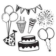 Party, celebration and event planning vector