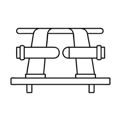 rail for grinding icon, rail for grinding line art - simple line art of rail for grinding, perfect for rail for grinding logos and icons