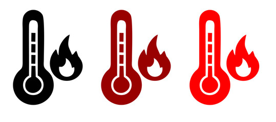 Weather Sign. Temperature icon set. Temperature Scale Symbol. Warm cold Symbol