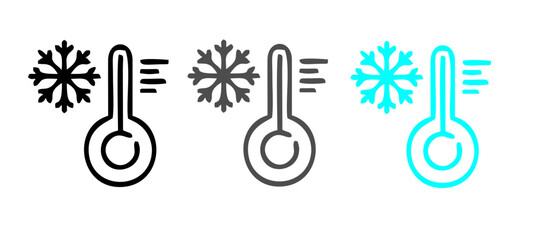 Weather Sign. Temperature icon set. Temperature Scale Symbol. Warm cold Symbol