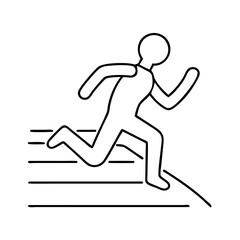 running on the track icon, running on the track line art - simple line art of running on the track, perfect for running on the track logos and icons