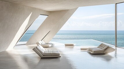 Modern coastal villa with panoramic ocean views