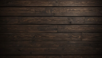 Obraz premium Dark Brown Wooden Planks Background with Natural Wood Grain Texture