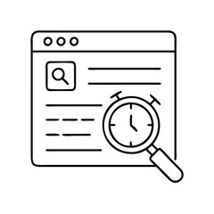 Fototapeta premium search history icon, search history line art - simple line art of search history, perfect for search history logos and icons