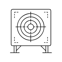 shooting range target icon, shooting range target line art - simple line art of shooting range target, perfect for shooting range target logos and icons