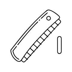 shotgun recoil pad icon, shotgun recoil pad line art - simple line art of shotgun recoil pad, perfect for shotgun recoil pad logos and icons