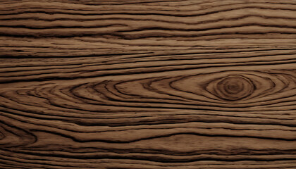 Fototapeta premium Detailed close-up of a rich brown wood grain texture with unique patterns and natural wood knots.