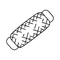 skateboard grip tape icon, skateboard grip tape line art - simple line art of skateboard grip tape, perfect for skateboard grip tape logos and icons