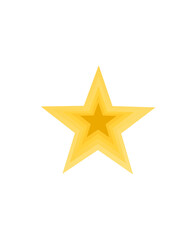 golden star isolated on white