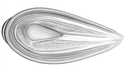 Detailed interior view of a bivalve shell