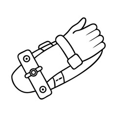skateboarding wristband icon, skateboarding wristband line art - simple line art of skateboarding wristband, perfect for skateboarding wristband logos and icons