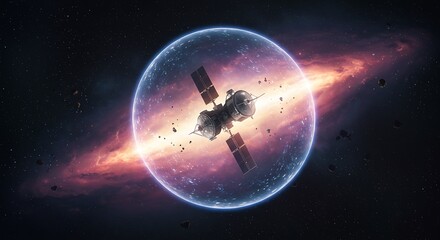 Satellite in the Cosmos: Protective Shield Against Space Debris