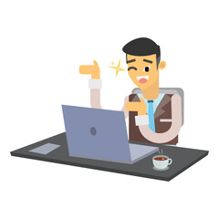 businessman with laptop