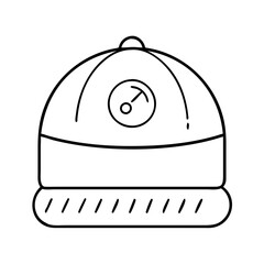 skater s hat with logo icon, skater s hat with logo line art - simple line art of skater s hat with logo, perfect for skater s hat with logo logos and icons