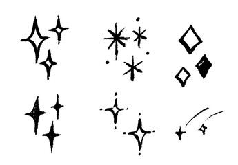 手書きのキラキラ素材