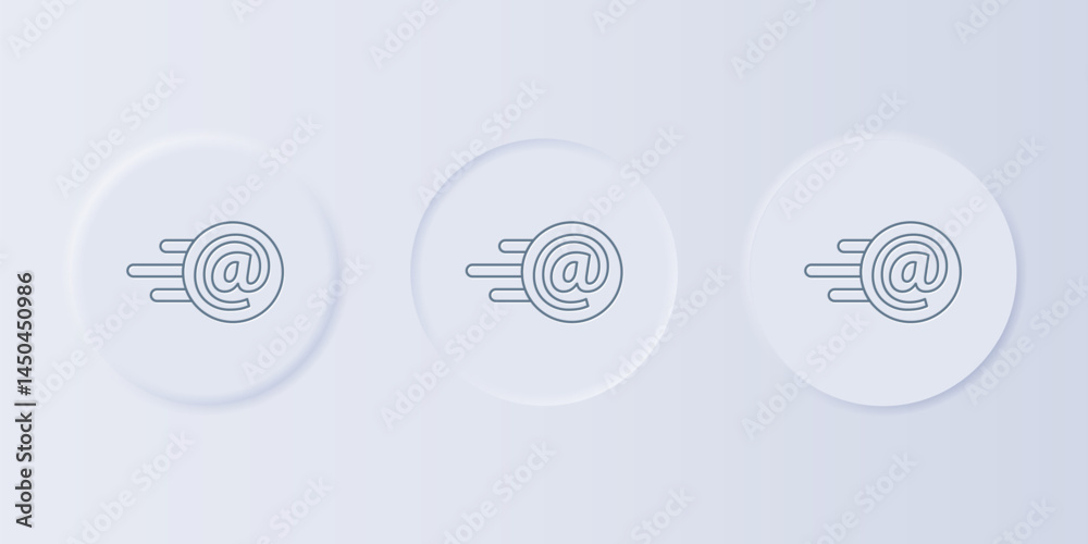 Poster grey mail and e-mail icon isolated on grey background. envelope symbol e-mail. email message sign. s