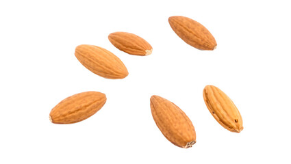Obraz premium Dry almonds on transparent background .Dry fruits 