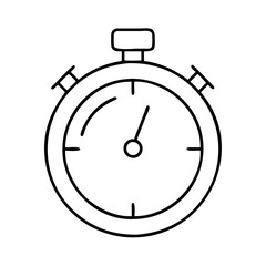 stopwatch icon, stopwatch line art - simple line art of stopwatch, perfect for stopwatch logos and icons
