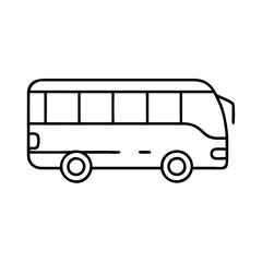 tour bus icon, tour bus line art - simple line art of tour bus, perfect for tour bus logos and icons