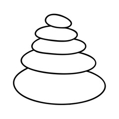 trail cairn icon, trail cairn line art - simple line art of trail cairn, perfect for trail cairn logos and icons
