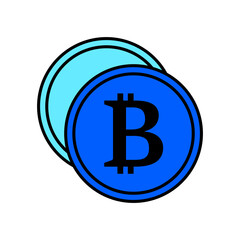 Obraz premium Icon a bitcoin, isolated against a clean background.