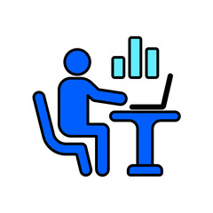 Icon a analyst, isolated against a clean background.