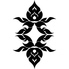 Tribal flower tattoo symbol art illustration