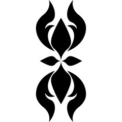 Natural floral design elements or elegant tattoo symbols.