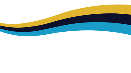 Minimal Abstract Wave Background with Blue and Gold Curves