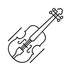 Obraz premium violin icon, violin line art - simple line art of violin, perfect for violin logos and icons