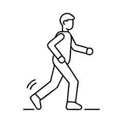 walking for fitness icon, walking for fitness line art - simple line art of walking for fitness, perfect for walking for fitness logos and icons