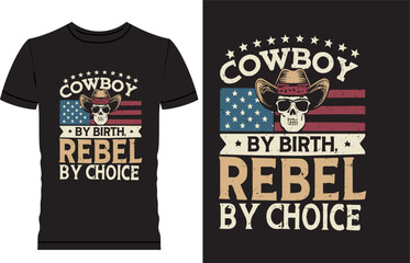 Western Cowboy T Shirt Design 