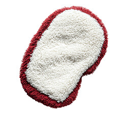 Car wash mitt with red trim, soft and absorbent microfiber cloth for detailing.