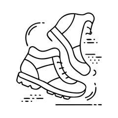 walking shoes with sole detail icon, walking shoes with sole detail line art - simple line art of walking shoes with sole detail, perfect for walking shoes with sole detail logos and icons